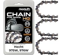 3 cadenas de motosierra 20 cm 1,1 mm 3/8" 33TG para Hecht 975 W, 976 W