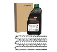3 cadenas de sierra tallox Plus ÖL 1L 3/8" 1,3 mm 52 TG 35 cm compatible con Oregon Bosch Dolmar Hitachi Echo Einhell Husqvarna y otros.