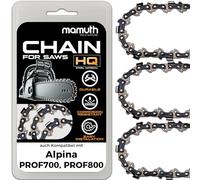 3 cadenas para Alpina PROF700/PROF800-50 cm, 3/8", 72 TG, cortes rápidos y limpios