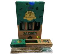 3 Cajas de Incienso Orgánico en Varillas Hecho a Mano 25gr x3 Hecho en India Resina y aceites Esenciales 100% Natural (Jazmín)