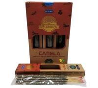 3 Cajas de Incienso Orgánico en Varillas Hecho a Mano 25gr x3 Hecho en India Resina y aceites Esenciales 100% Natural (Canela)