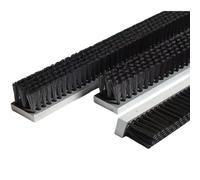 3 cepillos de aleación de aluminio para polvo industrial, tipo FH, cepillo para gabinete, herramienta de retención de agua, cepillo de sellado inferior de puerta de nailon