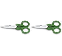 3 Claveles 152 Tijeras Electricistas Clásica, Aislante, Acero de Carbono-(12,5 cm, 5") Verde (Paquete de 2)