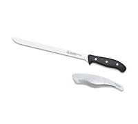 3 Claveles 28016 Set Compuesto por Cuchillo Jamonero y Pinza, Acero Inoxidable, Plata