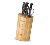 3 Claveles Forgé - Juego de 5 Cuchillos de Cocina y Tijeras. Taco ASH. Forjados en Caliente