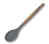 3 Claveles - Cuchara Sopera de Cocina, de Madera de Haya y Silicona, 32 cm, para Servir, Remover, menaje Profesional