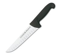 3 Claveles Cuchillo Carnicero Alveolado Proflex, Acero Inoxidable, Negro, 20 cm-8"