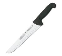 3 Claveles Cuchillo Carnicero Alveolado Proflex, Acero Inoxidable, Negro, 24 cm-9.5"