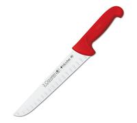 3 Claveles Cuchillo Carnicero Alveolado Proflex, Acero Inoxidable, Rojo, 24 cm-9.5"