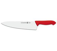 3 CLAVELES Cuchillo Cocinero Proflex, Acero Inoxidable, Rojo, 25 cm-10"