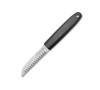 3 CLAVELES - Cuchillo para decorar profesional 19.5 cm, acero inox, mango negro polipropileno, para postres o decoración de platos