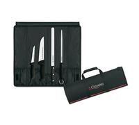 3 Claveles Estuche profesional para cortar jamón con 3 cuchillos y chaira