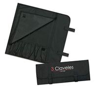 3 Claveles Estuche profesional porta cuchillos – lona rígida lavable, hasta 6 piezas