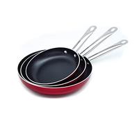 Juego de 3 Sartenes Ø20Ø24Ø28cm en aluminio prensado y revestimiento antiadherente 3Claveles