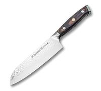 3 Claveles Kimura Cuchillo Santoku multiusos cuchillos utensilios originales para la cocina asiática cortar carne, pescado y verdura de 17,5 cm, 7" de hoja
