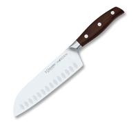 3 Claveles Nørden - Cuchillo Forjado Santoku 17.5 cm. 7" acero inox. mango madera roble