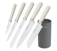 3 Claveles Polar - Juego de 5 Cuchillos de Cocina en Acero Forjado con Soporte Incluido
