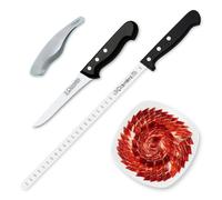 3 Claveles POM - Kit Profesional de Cuchillo Jamonero con Deshuesador y Pinzas