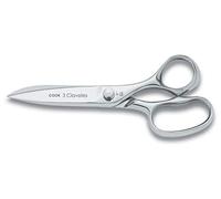 3 Claveles Prof Profesional Acero Inoxidable Tijeras de Cocinero línea Cook para Carne Pescado, Brillo, Pollo Caza Pizza Filo microdentado Accesorios de Cocina de 8" - 20 cm