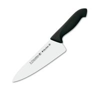 3 Claveles Proflex - Cuchillo Profesional Cocinero Ancho 20 cm Microban. Negro