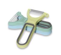 3 Claveles - Set de 3 Peladores en Forma Y en Acero Inoxidable. Colores Surtidos