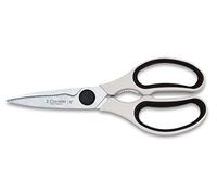 3 Claveles Tijeras de cocina multiusos desmontable 20 cm filo microdentado con descapsulador blanco