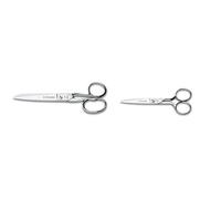 3 Claveles Tijera de Modista de Acero de Carbono, Plateado, 17,5 cm 7%22 + 3 Tijeras de Costura, Multiusos, Acero de Carbono, (Tamaño: 12,5 cm-5%22), Plata