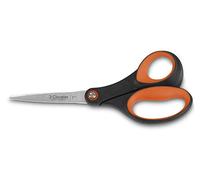 3 Claveles Tijeras Multiusos, Mango Soft Naranja y Negro, Acero Inoxidable - (18cm - 7") - Tijera