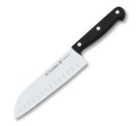 3 Claveles Uniblock - Cuchillo de cocina Santoku (1125) alveolado 18 cm acero inoxidable