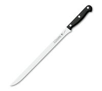 3 Claveles Uniblock - Cuchillo jamonero, de 30 cm - 12" sin alveolos, Mango Pom, Cuchillo Profesional para Cortar jamón, Finas lonchas