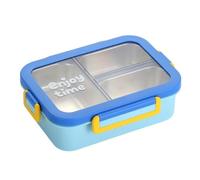 3 Compartment Lunch Box - Stainless Steel Leakproof Stackable Contenedor | Food Organizer, Meal Prep Storage, School Work Travel, Kids Adults Picnic, Durable Metal Design, Easy Clean Dishwasher