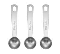 3 cucharas medidoras de acero inoxidable, cucharas medidoras de 5 ml para hornear en casa, café, especias, cocina diaria