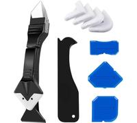 3 en 1 Aplicador Silicona Herramienta, LINKINNO Kit de Calafateo Herramientas de Eliminador de Sellantes Cemento Rascador Alisador de Masilla para Rasqueta Vitroceramica para Juntas Baño de Cocina