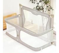 3 En 1cuna bebe,120x50cm,Moisés para bebé, Cuna colecho,cuna de viaje,cuna portátil y barandilla de cama para bebés que duermen juntos, valla de elevación lateral de la cama con altura ajustable(Cream