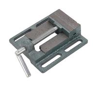 3 en tornillo de banco para taladradora, tornillo de banco de banco con mordaza plana de acero al carbono y rango de sujeción de 80 mm, sujeción precisa y estable para trabajos de