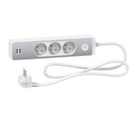 3 enchufes cable de extensión con 2x conector USB Odace ST933U1WA