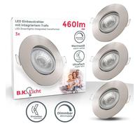 3 focos LED empotrables, regulables, lámpara de techo, foco empotrable con inclinación, 5W