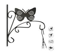 3 ganchos para macetas diseño mariposa pared jardín