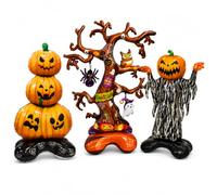 3 globos gigantes de Halloween, globos inflables de papel de aluminio de árbol fantasma de calabaza, decoraciones de fiesta de Halloween, para cumpleaños, graduación, boda, aniversario, Halloween