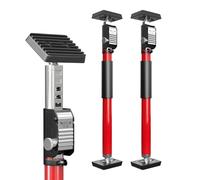 3-H Puntal Expansión Telescópico Reforzado 2 Pieza,Tensor Soporte Puerta Techo 40-62cm Carga 50KG Puntales de Obra Ajustable Puntales Extensibles Acero Robusto para Construcción Obras(Rojo)
