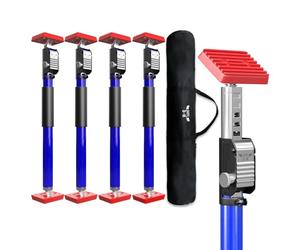 3-H Puntal Expansión Telescópico Reforzado 4 Pieza,Tensor Soporte Puerta Techo 40-62cm Carga 50KG Puntales de Obra Ajustable Puntales Extensibles Acero Robusto para Construcción Obras(Azul)