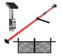 3-H Puntales Extensibles Reforzado 1 Pieza, Puntales Telescopicos 148-280cm, Tensor Soporte Puerta Techo, Carga 50KG (Incluye Red), Soporte Telescopico para Construcción Obras (Rojo)