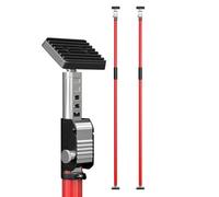 3-H Puntales Extensibles Reforzado 2 Pieza, Puntales Telescopicos 160-290cm, Tensor Soporte Puerta Techo, Carga 50KG, Soporte Telescopico para Construcción Obras (Rojo)