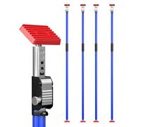 3-H Puntales Extensibles Reforzado 4 Pieza, Puntales Telescopicos 160-290cm, Tensor Soporte Puerta Techo, Carga 50KG, Soporte Telescopico para Construcción Obras (Azul)