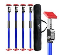3-H Puntales Extensibles Reforzados 4 Piezas,75-133cm Puntal Telescopico Extensible Acero Robusto Carga 50KG Puntales de Obra Ajustable Puntal Expansion Telescopico para Techo Construcción Obras(Azul)