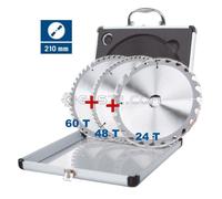 3 HOJAS DE SIERRA CIRCULAR Ø 210 SCHEPPACH X TRONZADORAS MADERA ALUMINIO METALES