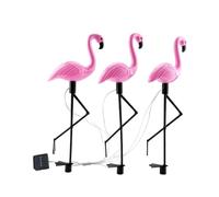 3 In 1 Garden Light Colorful Flamingo Lamp for Yard Lawn Backyard