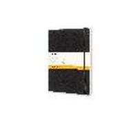 3 Libreta Clasica Tapa Dura Negra Xl Rayas