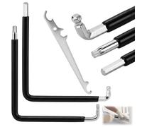 3 Llaves de Ajuste para Ventanas: Torx T15, Hexagonal 4 mm y Punta Esférica | Juego de llaves Allen para ajustar bisagras, puntos de cierre y herrajes en puertas correderas o abatibles, casa y taller DIY