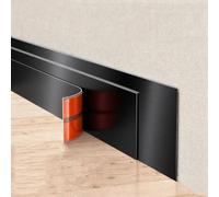 3 metros autoadhesivo cinta decorativa de pared dorada autoadhesiva Moldura de pared de acero inoxidable moldura metalizada y moldura de pared ribete(Size:Width 8cm/3.15inch,Color:Negro cepillado)